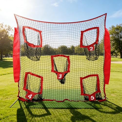 Keenso Football Replacement Net Polyester Football Training Net 6.9 X 6.9 Ft Throwing Target for Passing Accuracy Practice for Players Coaches Backyard Drills