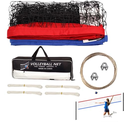 Beach Volleyball Net Outdoor - 31x3Ft Professional, Heavy Duty Portable, Adjustable Durable Design, Easy Setup System | Backyard Pool Beachs Court for Backyard Pool Beach Court