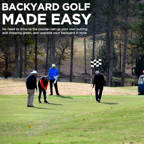 KINGTOP Golf Flagstick 6ft, Portable Five-Section Design for Backyard Practice Putting Green, Driving Range Golf Pin Flag Hole Cup Set, Gift Idea - color: Version3- Checkered Flag, 1-Pack