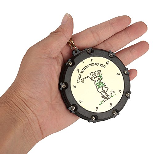 Golf Score Counter 18 Holes, Stroke Shot Keeper with Keychain Clip, Portable Golf Accessory for Tracking Score, Double Sided Rotating Dial Design