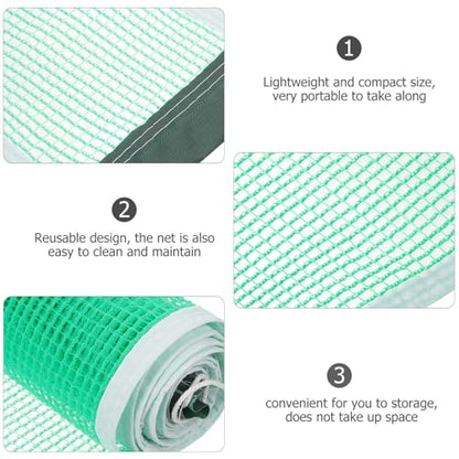 Toyvian PE Table Tennis Net with Reinforced Edges Portable Outdoor Sports Netting for Standard Tables Easy to Clean and Reusable for Backyard and Grass Play