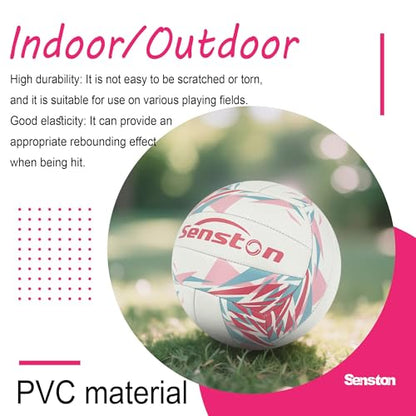 Senston Pink Volleyball Official Size 5 - Waterproof Indoor/Outdoor Soft Volleyball for Beach Play, Game,Gym,Training
