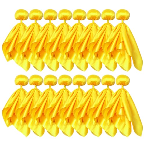 Ahuimeius 16 Pcs Yellow Penalty Flag Football Flags, Referee Flag, Lacrosse,Sports Fan for Football Games Party Accessory Referee Game Party