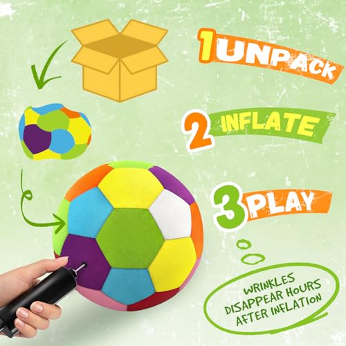 HopeRock Size 4 Indoor Soccer Ball -Soft Silent Foam Size 4 with Realistic Bounce for Youth Skills Practice, Dribbling & Juggling, for Home Use, Ideal Soccer Gift for Kids 3-12