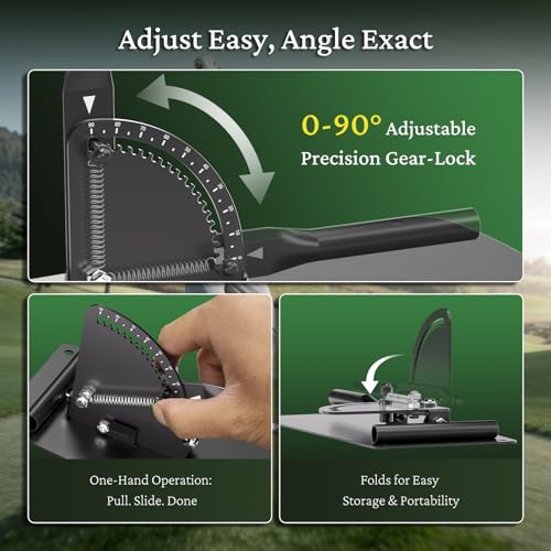KELOB Golf Alignment Sticks Holder with Angle Adjustment, Detachable Rods with Metal Joints, Golf Swing Training Aid for Putting, Full Swing, Posture Correction, Portable Golf Trainer