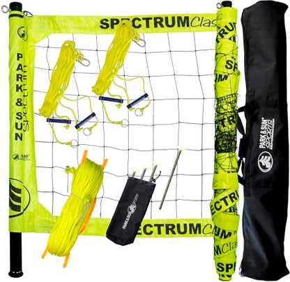 Park & Sun Sports Spectrum Classic: Adjustable Professional Outdoor Volleyball Net System - color: Classic Yellow