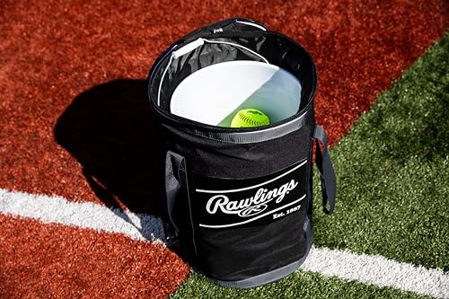 Rawlings | Soft Sided Ball Bucket Bag | Baseball/Softball | Multiple Options - color: 6 Dz. - Black/Grey