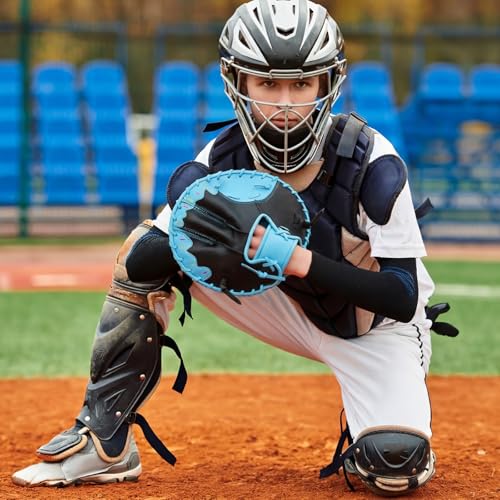 1 Pack Ice Cream Pancake Baseball Training Glove for Right Hand Throw Sizes 10 Soft PVC Infield Fielding Glove for Youth Players, Sturdy Practice Gear for Ground Balls & Defense Drills
