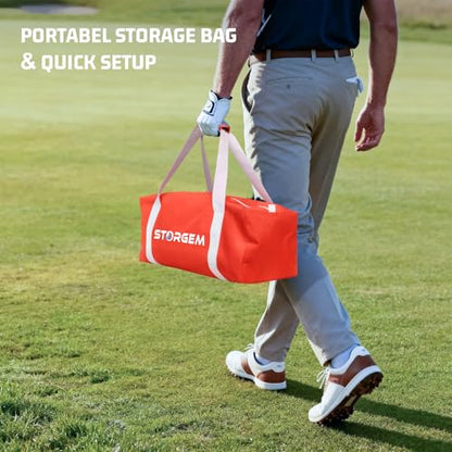 Storgem Golf Net, Golf Chipping Net,Target Training Chip Aids for Precision & Distance,with 5 Distinct Target Heights Challenge and Automatic Ball Return,Improve Your Short Game