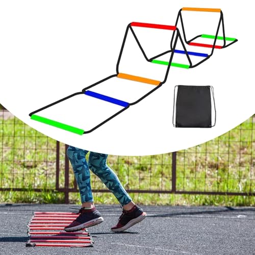 Menolana Agility Ladder Speed Ladder Foldable Workout Rugby Multifunction Home Gym Agility Training Equipment Fitness Feet Training