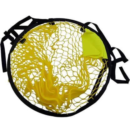 2 Pcs Football Target Net 45cm Soccer Target Goal Yellow Football Throwing Net for Shooting Accuracy Training