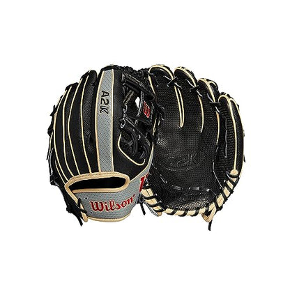 Wilson A2K Infield Baseball Gloves - Right Hand Throw - color: Black/Grey/Red, style: 11.5"