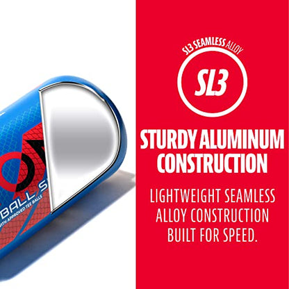 Franklin Sports Kids Teeball Bat - Venom + Barracuda Aluminum + Composite - USA Baseball Certified for Boys + Girls - Youth Metal Bat - Drop -10 to -13
