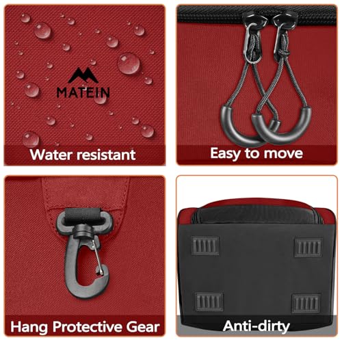 MATEIN Basketball Bag, Sturdy Soccer Bag with Ball Holder & Shoe Compartment, Large Basketball Backpack for Training Equipment, Water Resistant Sports Ball Backpack Fits Volleyball Football, Colorful - color: Red