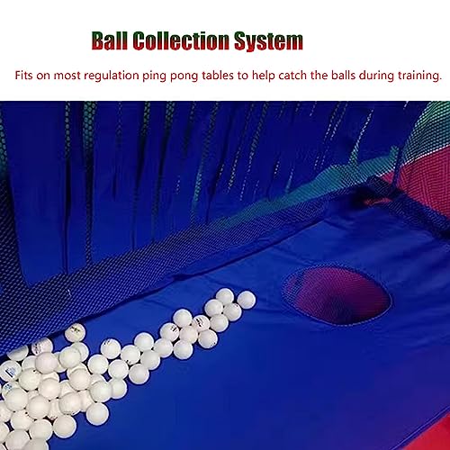 Table Tennis Ball Catch Net Portable Table Tennis Ball Catch Net，Large Ping Pong Practice Net with Wheels, Collection Net for Ping Pong Robots, Serves and Multi-Ball Training (Size : 148x200