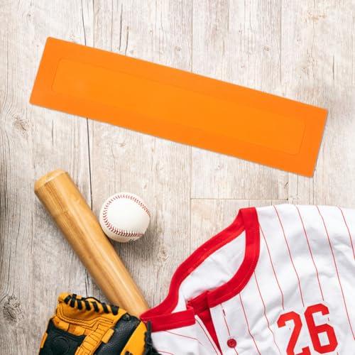 2pcs Baseball Training Line Markers Flat Rectangular Court Spots Orange Portable Baseball Coaching Equipment for Field Marking and Agility Training