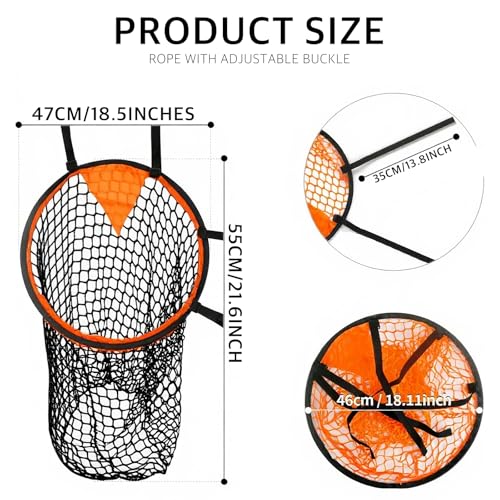 Soccer Goal Corner Target Nets 2-Pack with Carry Bag, High-Visibility Shooting Targets with Catch Net and Adjustable Straps for Soccer Training Practice, Kids and Adults