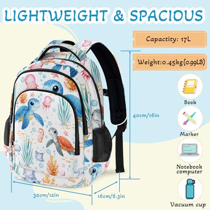 Turtle Backpack for Kids,School Bookbag Large Capacity Adjustable Bookbag Durable Lighting Multi Pockets School Bag Daypack Travel (Turtle) - color: Turtle