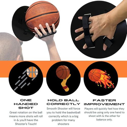 Basketball shootings Trainer - Practice Device, Form Correction Aid, Left-Handed Shooter Assistance | Eliminates Off-Hand Interference for Right-Handed Basketball Players, Skill Development