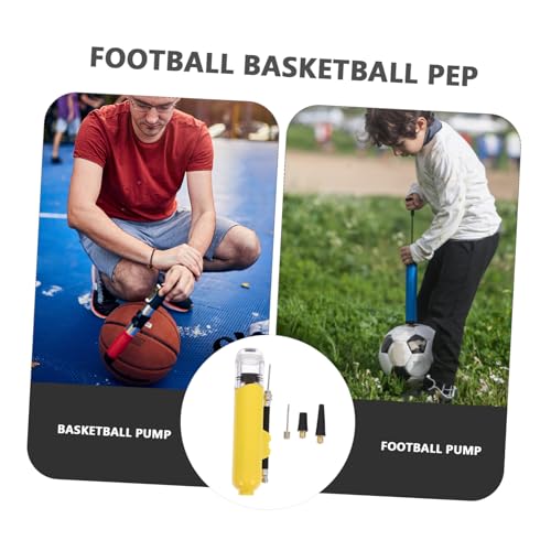 Kisangel Yoga Ball Pump Basketball Air Pump Soccer Ball Pump Balloon Hand Pump Hand Pump for Balls Volleyball - color: Yellow