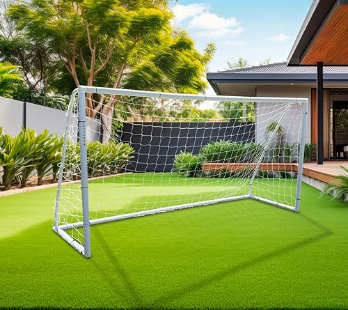 Vallerta® Premier Portable AYSO Youth Regulation Size Soccer Goal. Heavy Duty 62MM Diameter PVC Frame w/Weatherproof 4mm Net Practice/Training Aid w/Easy Carry Bag. - size: 7x5 Ft.