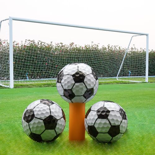 GBM Soccer Novelty Golf Balls – 360 Degree Soccer Golf Balls Design for Players, Coaches, Sports Fans, Tournaments, League Play and Golfers Gifts, 1 Dozen