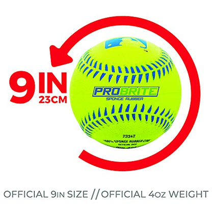 Franklin Sports - Pro Brite - Neon Rubber Teeball - MLB - Youth Tball - Baseball + Softball - Indoor & Outdoor Use - style: 3 pack