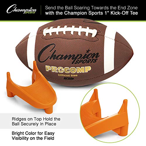 Champion Sports Football Kicking Tee – Heavy-Duty Kickoff Tee in Multiple Styles & Sizes - style: Heavy Duty Kicking Tee (1 Inch)