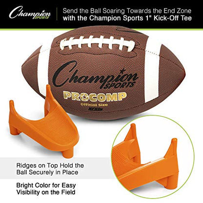 Champion Sports Football Kicking Tee – Heavy-Duty Kickoff Tee in Multiple Styles & Sizes - style: Heavy Duty Kicking Tee (1 Inch)