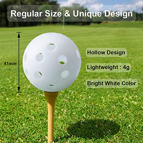 Practice Golf Balls for Backyard, Plastic Golf Training Balls 5 inch Indoor Golf Balls for Driving Range, Swing Training, Indoor Golf Simulators, Outdoor and Home Use