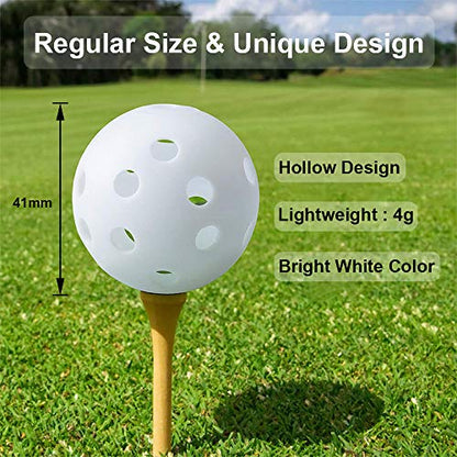 Practice Golf Balls for Backyard, Plastic Golf Training Balls 5 inch Indoor Golf Balls for Driving Range, Swing Training, Indoor Golf Simulators, Outdoor and Home Use