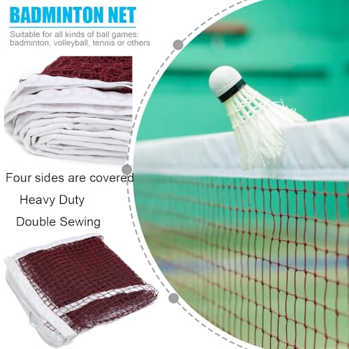 Badminton Net Nylon Portable Tennis Net Set - for Tennis Sport Net for Indoor/Outdoor, Backyard,Schoolyard,Garden, 20 FT x 2.5 FT (Without Frame)