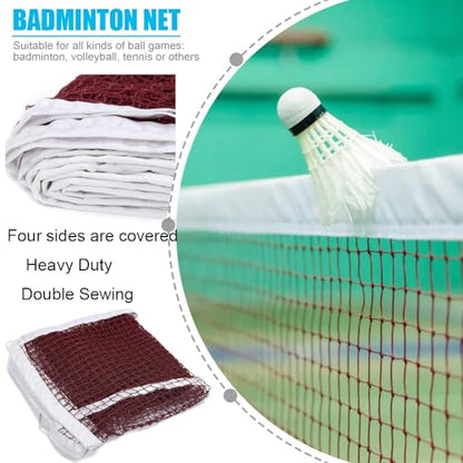 Badminton Net Nylon Portable Tennis Net Set - for Tennis Sport Net for Indoor/Outdoor, Backyard,Schoolyard,Garden, 20 FT x 2.5 FT (Without Frame)