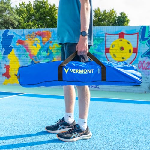 Vermont Procourt Combi Net | Net for Tennis, Badminton, Pickleball & Soccer-Tennis | Portable Badminton Set | Mini Tennis & Badminton Sets for Backyards - color: 10ft Wide (Half Court Pickleball Only)