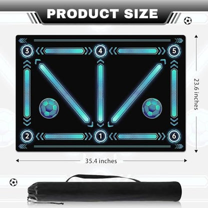Britimes Soccer Training Mat Football Footstep Training Mat 35 * 24 in - color: Blue Soccer