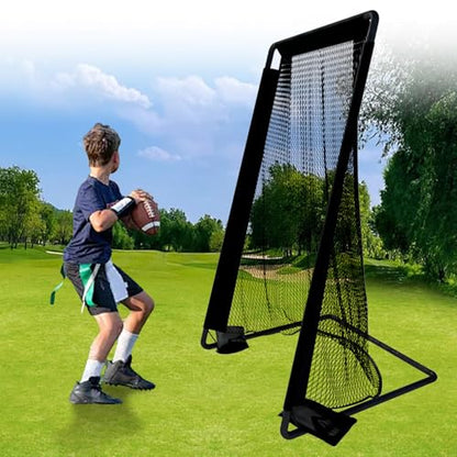 Football Kicking Cage Net - Portable 81x41IN Football Goal Training Aids for Backyard Indoor Outdoor-Youth & Adults