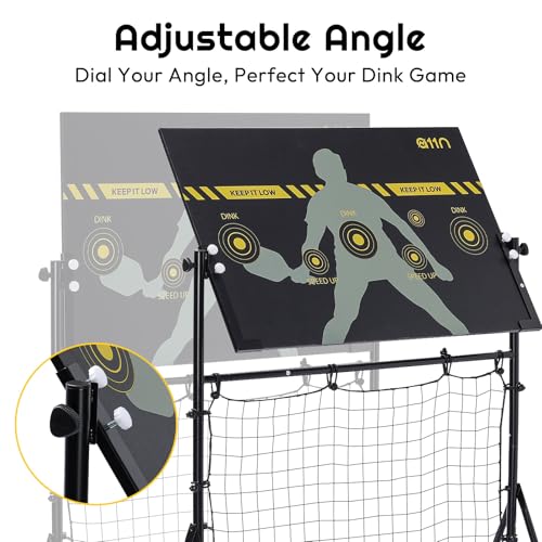 [Upgraded] A11N Pickleball Practice Rebounder, Adjustable Angle Dual-Sided Pickleball Dink Pad - Dink Board for Forehands Backhands Training