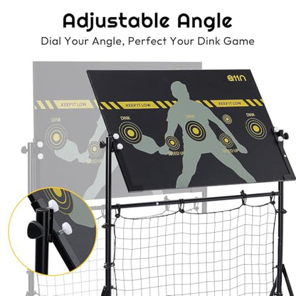 [Upgraded] A11N Pickleball Practice Rebounder, Adjustable Angle Dual-Sided Pickleball Dink Pad - Dink Board for Forehands Backhands Training