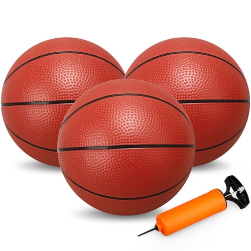 LNCOJOLM 9.8”Basketball Ball for Kids Teens, Soft Ball for Basketball Hoop, Size 7 PVC Waterproof Balls for Swimming Pool, Sports Toy for Indoor Outdoor Water Games Pool Summer Party - size: 9inch-3PCS