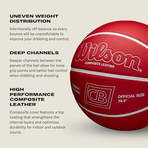 WILSON x Chris Brickley Training Basketballs - Size 6 and Size 7 - size: Size 6 - 28.5", style: Dribble Training Ball