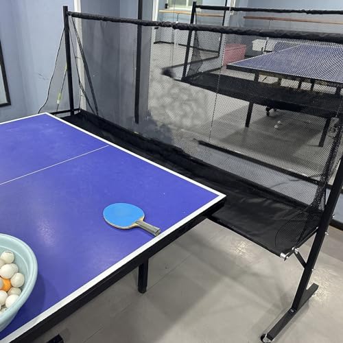 Adults & Kids Ping Pong Recycle Catcher Net, Movable Table Tennis Ball Collecting Net for Multi Ball Drills, Park School Club Gyms Training Auxiliary Organizer Net, Easy Set Up