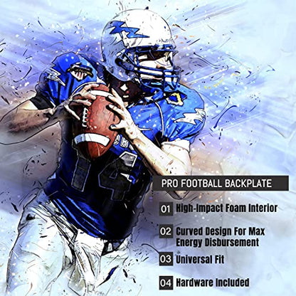 Sports Football Back Plate Football Backplates for Shoulder Pads Football, Rear Protector Lower Back Pads for Football Players, Lower backs will be safe and stylish with this sturdy backplate.