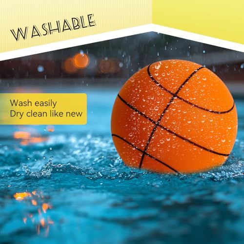 Soundless Basketball 2025 Upgrade Silent Quiet Indoor Basketball, Soft Foam No Sound Noiseless Basketballs for Various Indoor Sport Activities Training
