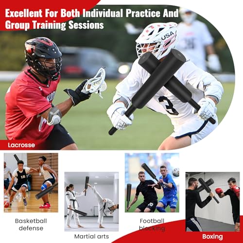 Padded Blocking Guards, Basketball Blocking Sticks, 2 Pack Basketball Pads for Training, Padded Contact Sticks for Football, Boxing, Martial Arts, Lacrosse, MMA