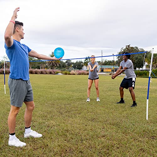 Franklin Sports Volleyball + Badminton Sets - Beach + Backyard Game Set - Volleyball, Pump, Badminton Rackets, Birdies, Net + Poles Included - style: Recreational Badminton/Volleyball Set