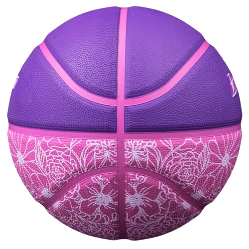 Baden | Legend Court Canvas | Creative Design Outdoor Rubber Game Basketball | Youth & Adult Size 5,6,7 - color: Bloomin' Baller, size: Size 6 (28.5")