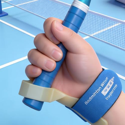 Professional Badminton Wrist Stabilizer Wrist Trainer Skill Enhancer Stabilization Device for Accurate Swing Training - color: Right Hand Blue