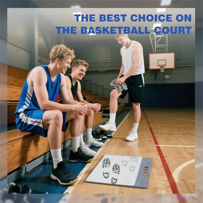 Drydiet Basketball Shoe Traction Mat 30 Sheets for Shoes with 15" x 18" Replaceable Sheets Basketball Portable Traction Pad Grip Enhancer Non Slip Mat for Sports Courts Gym