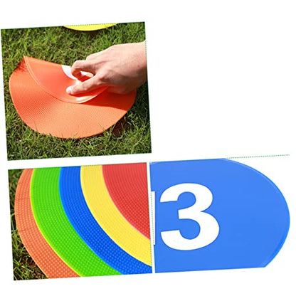 Sosoport 10Pcs Soccer Road Block Markers for Training Spot Markers Durable for Use for Soccer Basketball Agility Drills
