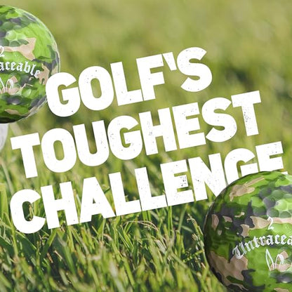 Shanker Camo Golf Balls – Funny Camouflage Prank Gift with Sayings (3-Pack) – The #1 Challenge in Golf – Novelty Gift for Golfers